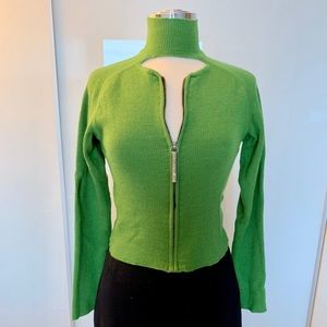 Dirk Bikkembergs Cutout Zip Sweater